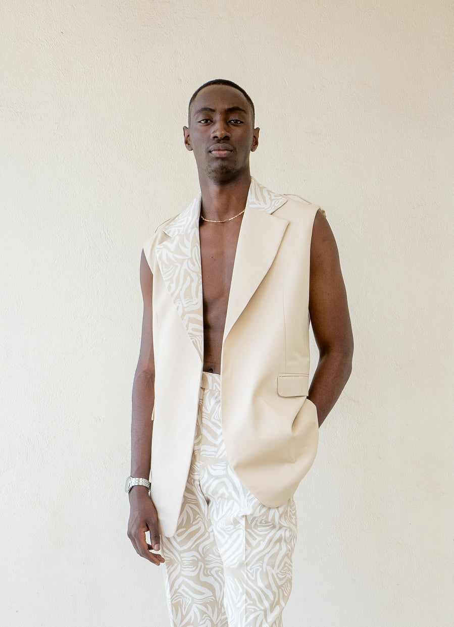 The Sleeveless Zebraba Jacket